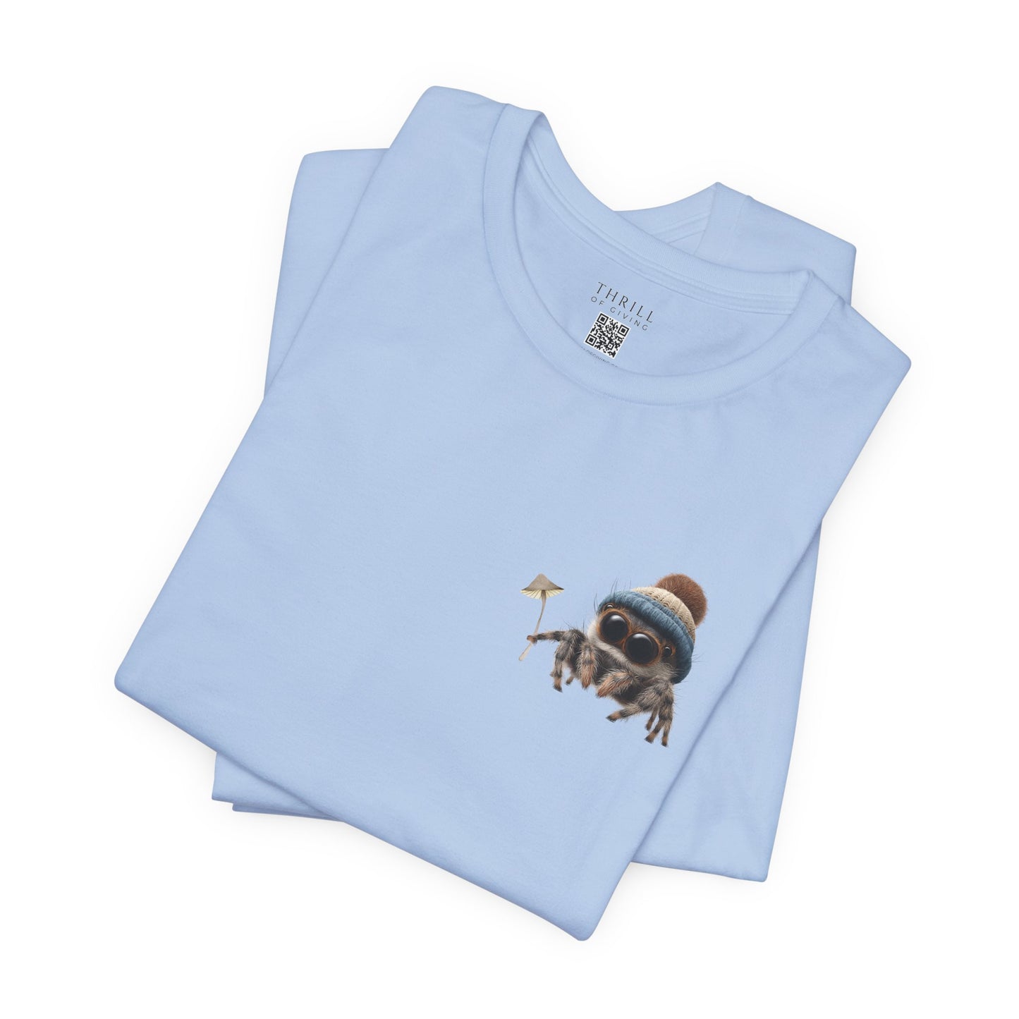 Magic Mushroom Adventures - Beanie Hat Jumping Spider T-Shirt