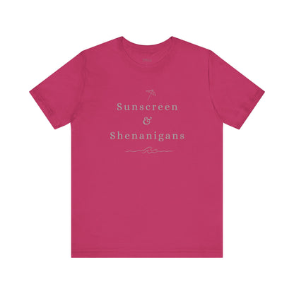 Funny Sunscreen & Shenanigans T-Shirt