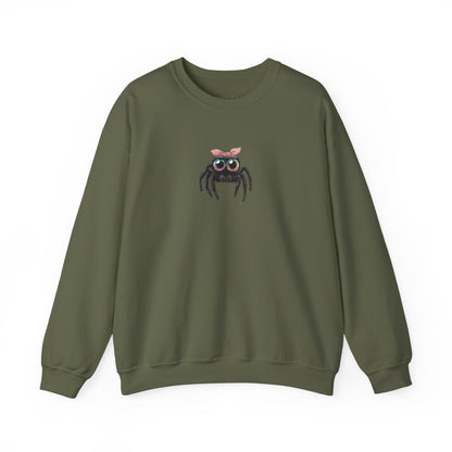 Pink Bow Jumping Spider Sweatshirt