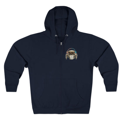Jumping Spider Zip Hoodie - Spiders & Coffee
