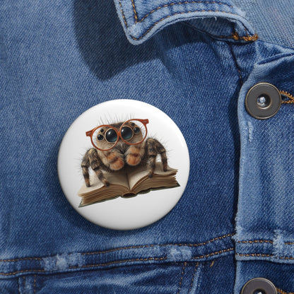 Spider Book Club - Metal Pin Button