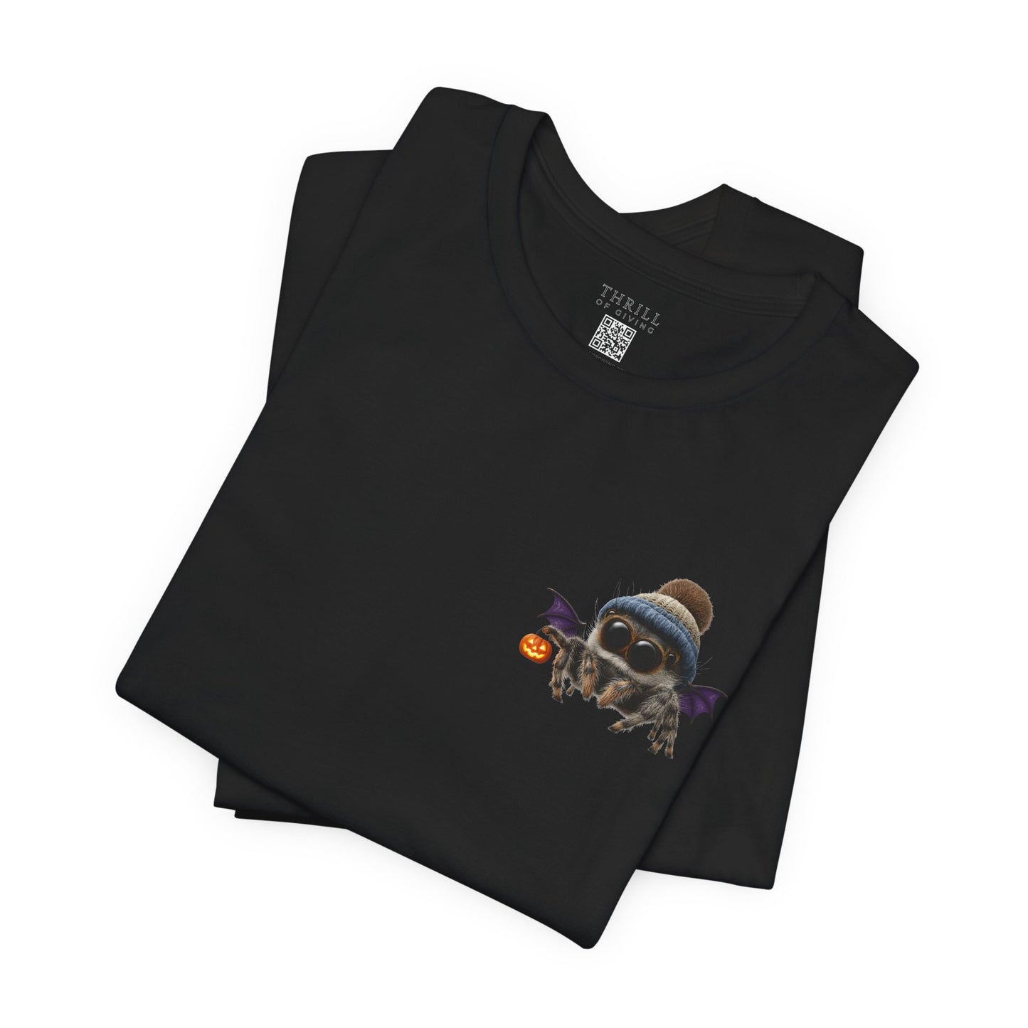 Cute Spider Bat in a Hat - Beanie Hat Jumping Spider T-Shirt