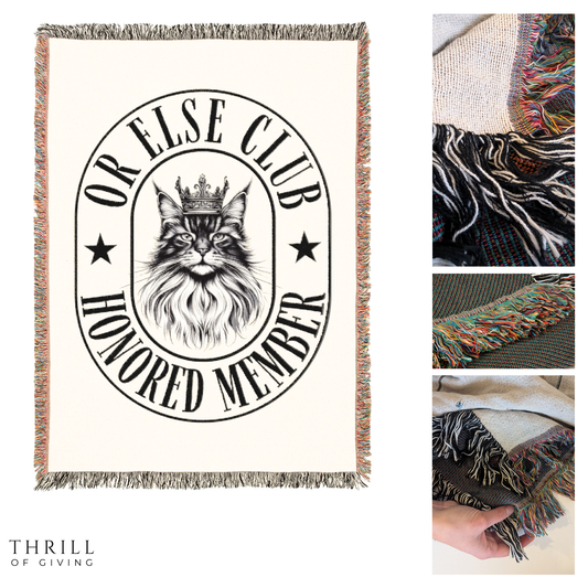 Funny Maine Coon Cat Blanket