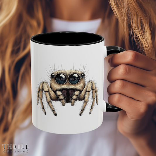 Cute Jumping Spider Mug - SECRET KEEPER
