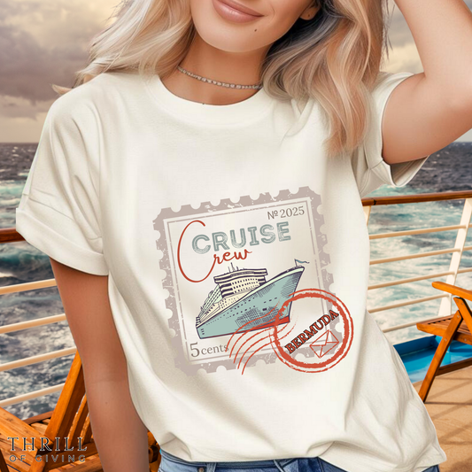 Custom Stamp Cruise Crew Tee